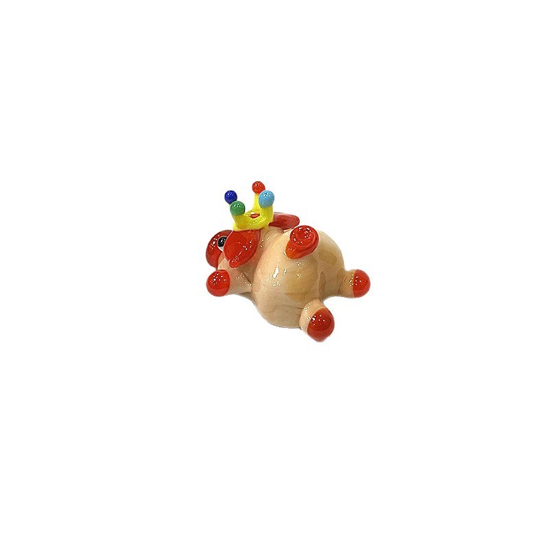 Cute Mini Glass Pig Figurine - - Bonsai Garden Japan 评论和价格
