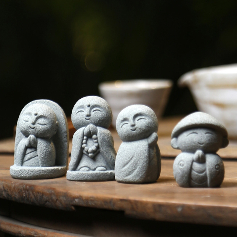 Cute Little Jizo  Sculpture Fi - Japanese Garden Bonsai 评论和价格